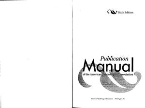 Apa Manual 6th Edition