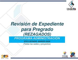 Revisión De Expedientes Administración 5to Marzo 2026