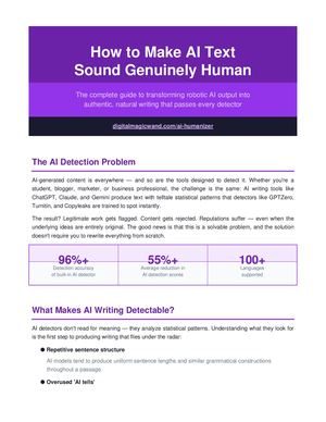 How to Make AI Text Sound Genuinely Human