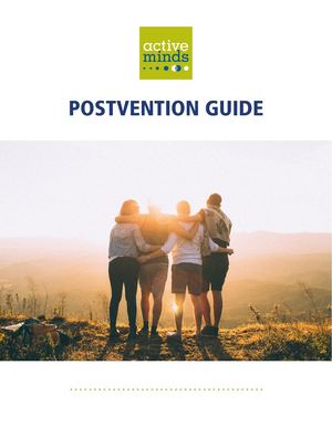 Active Minds After Campus Suicide Postvention Guide