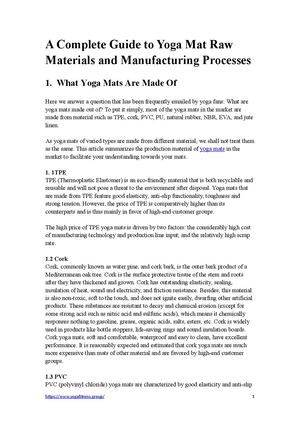 A Complete Guide To Yoga Mat