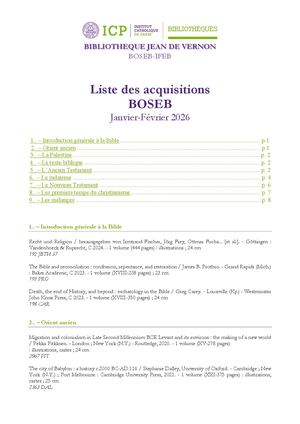 Listedacquisitionsjanvier Février2026