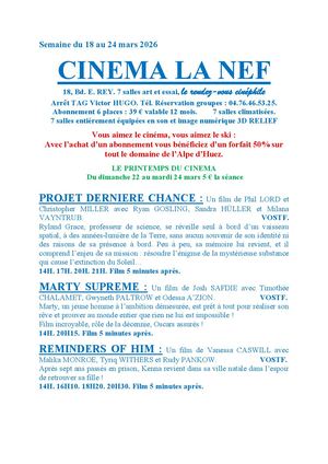 Programme La Nef Grenoble