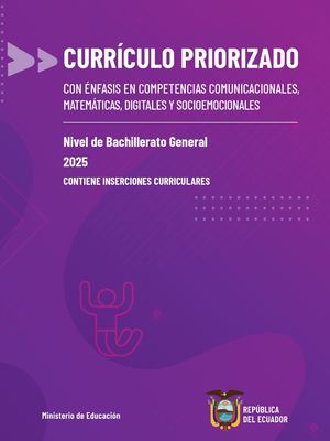 Curriculo Priorizado Bachillerato 2025