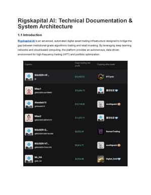 Rigskapital AI: Technical Documentation & Architecture