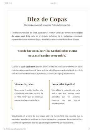 Diez de Copas en el tarot: plenitud emocional, vínculos y felicidad compartida