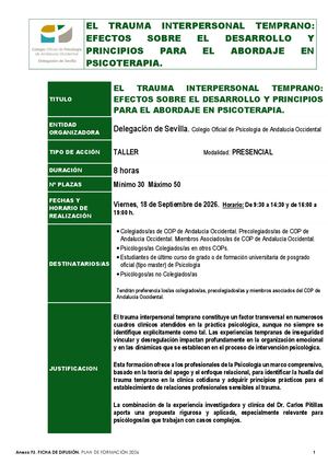Trauma Interpersonal Temprano Carlos Pitilla