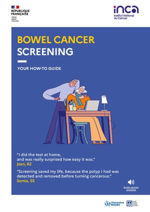 Dépliant d'information multilingue sur le dépistage du cancer colorectal et les modalités pratiques du test