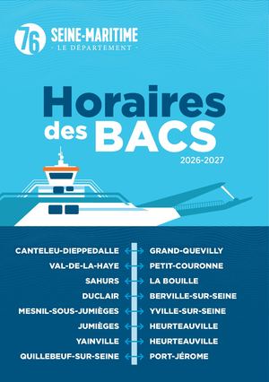 Horaires des bacs de Seine 2026