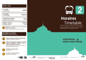 Horaires de Bus Pontorson Mont Saint Michel