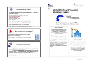 Flyer autorisation urbanisme et taxes en 2026