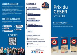 Plaquette 6e éDition Prix Du Ceser
