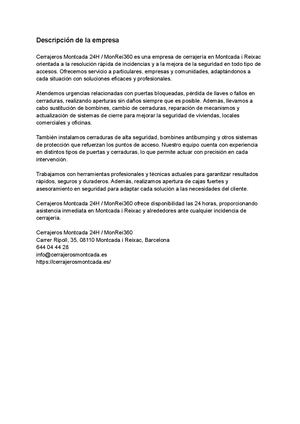 Cerrajeros Montcada 24H / MonRei360