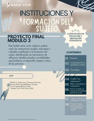 Boletín informativo módulo 3