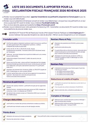 Déclaration France Documents Justificatifs à Fournir Pour Rdv