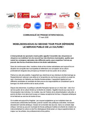 Communiqué De Presse Intersyndical 17 Mars 2026 Def