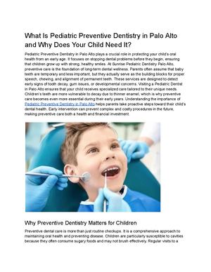 What Is Pediatric Preventive Dentistry In Palo Alto And Why Does Your Child Need It (1)