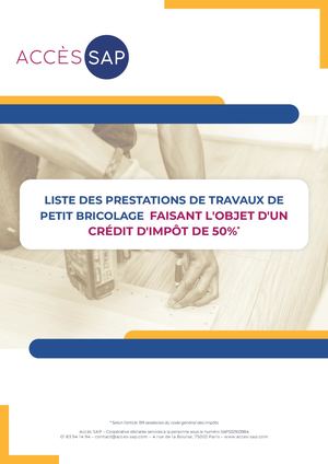 Fiche prestations - Bricolage