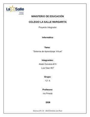 Proyecto de SAV e IA Luis Naar Y Abdel Gondola