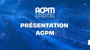 Plaquette de présentation ACPM