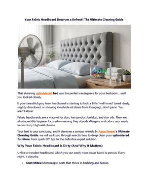 Your Fabric Headboard Deserves A Refresh! The Ultimate Cleaning Guide