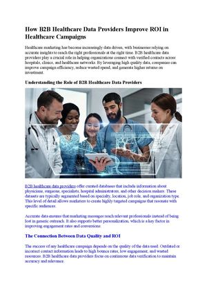 B2b Healthcare Data Providers