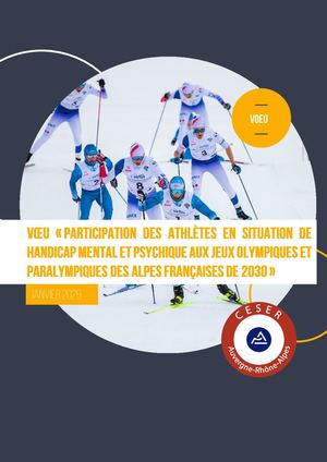Voeu Sport Adapté Aux Jop 2030