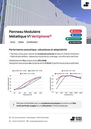 Panneau Modulaire Métallique V1 - Vertiphone®