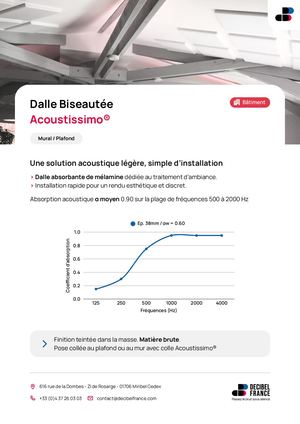 Dalle Biseautée - Acoustissimo® - DECIBEL FRANCE