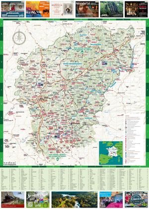 Carte touristique Corrèze - vallée de la Dordogne 2026-2027