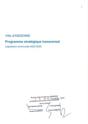 PST 2025 2030 - Ville d'Andenne