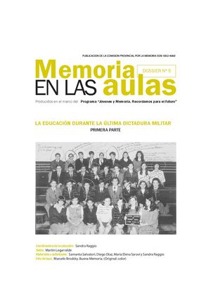 Memoria en las Aulas. La educación en la última dictadura