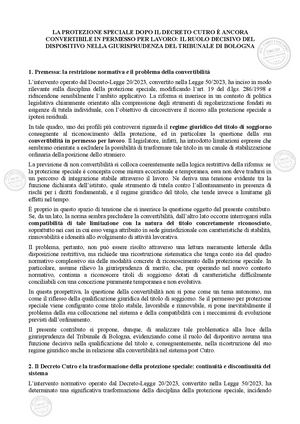 La Protezione Speciale Dopo Il Decreto Cutro è Ancora Convertibile In Permesso Per Lavoro Il Ruolo Decisivo Del Dispositivo Nella Giurisprudenza Del Tribunale Di Bologna