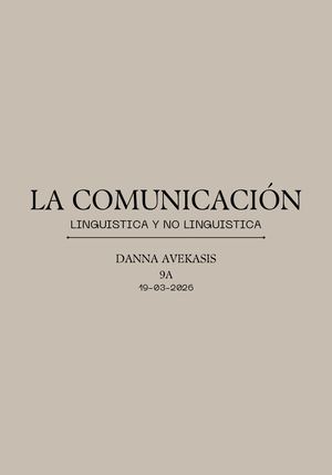 Comunicacion lingüistica y no lingüistica