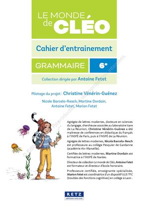 Cahier d'entrainement 6e + aide-mémoire - Grammaire - Le monde de Cléo (programmes 2025)