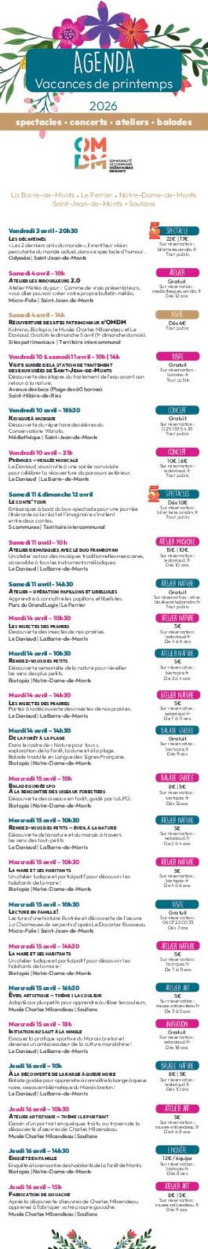 Agenda Printemps 2026 Site