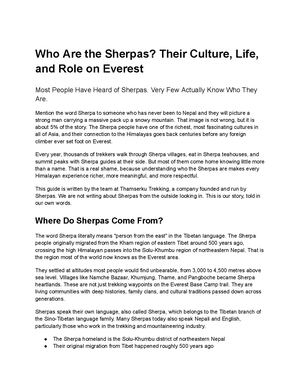 Who Are The Sherpas Their Culture, Life, And Role On Everest