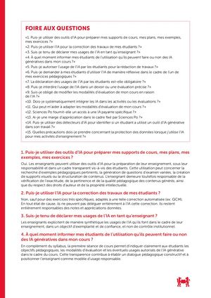 FAQ FIche IA Enseignants