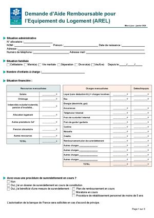 Imprimé AREL