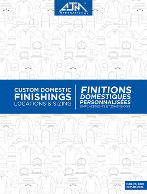 Domestic Locations & Sizing