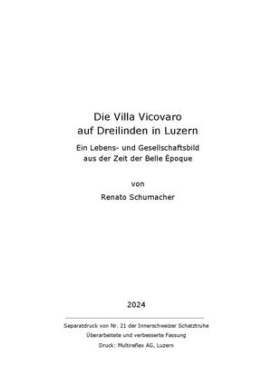 1 Die Villa Vicovaro Der Cenci Bolognetti Auf Dreilinden In Luzern