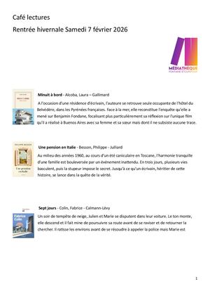 Café Lectures 7 Février 2026