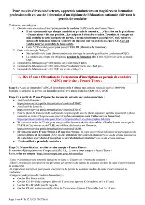 Procédure France Titre
