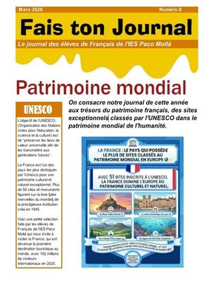 Fais Ton Journal 8 (Trésors du patrimoine français))