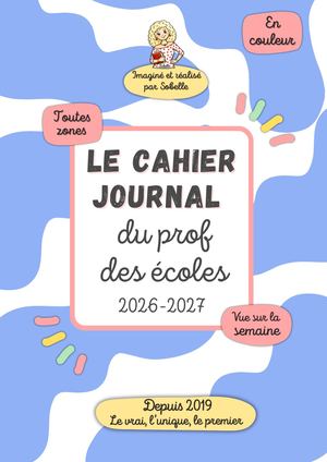 Cahier-Journal 26-27 vue semaine, toutes Zones