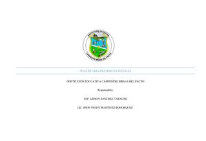 Plan De ÁRea De Ciencias Sociales