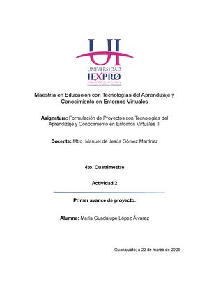 Primer avance del proyecto: Marco metodológico