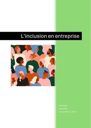 L'inslusion En Entreprise