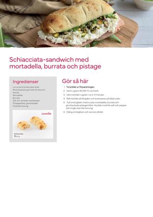 Schiacciata-sandwich med mortadella, burrata och pistage