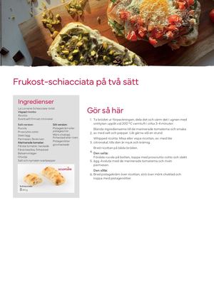 Frukost-schiacciata på två sätt